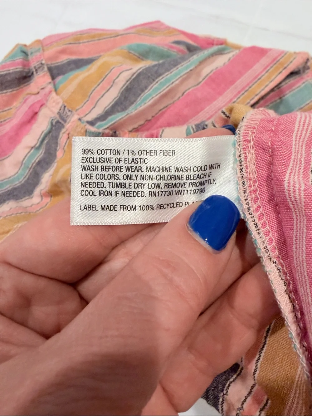 Cat & Jack Pink and Multi-Color Striped Tiered Sundress